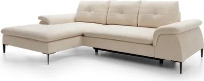 Immagine prodotto di FURNLUX Divano angolare Zonda Beige e Nero 268cm / Colore principale: Beige / Dimensioni: 268 x 84 x 172 cm
