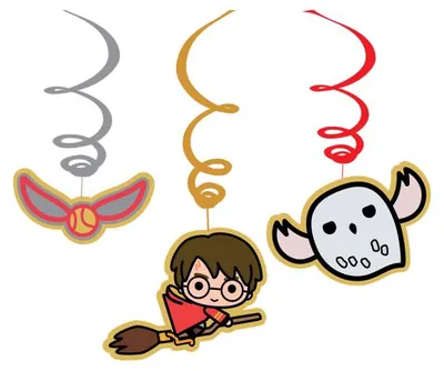 Produktbild von 6 Harry Potter Cartoon Spiralhänger