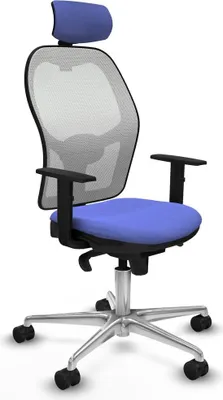 Image de Chaise de bureau avec appui-tête Piqueras y Crespo 1D086N2 bleu clair