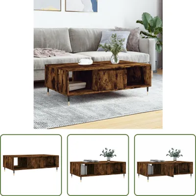 Produktbild von The Living Store Couchtisch Räuchereiche 104x60x35 cm Holzwerkstoff