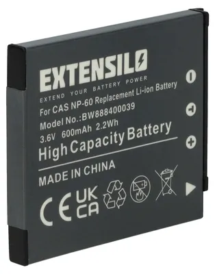 Produktbild von EXTENSILO Akku kompatibel mit Casio Exilim EX-Z9, EX-Z85, EX-Z90, EX-Z80 Kamera (600 mAh, 3,7 V, Li-Ion)