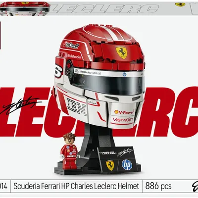 Immagine prodotto di LEGO Editions 43014 Casco Di Charles Leclerc Scuderia Ferrari HP Con Minifigure F1 Da Collezione, Regalo Ragazzi E Fan 14+