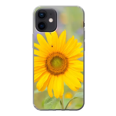 Produktbild von MuchoWow® Handyhülle Schutzhülle Hülle für iPhone 12 Blumen - Sonnenblume - Gelb Silikon Softcase Handy Hülle - Schutzhülle