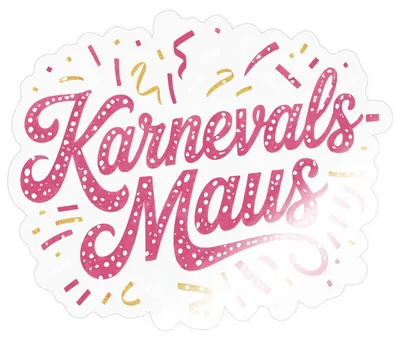 Produktbild von Spreadshirt Karnevalsmaus Karneval Sticker Aufkleber, 10 x 10 cm, Transparent glänzend