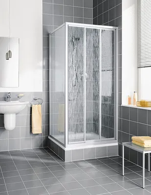 Produktbild von Kermi Gleittür Nova 2000 STD 900x2000mm silber mattglanz Kerolan Fontana