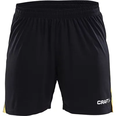 Produktbild von Craft Progress Contrast Shorts Damen - Schwarz / Gelb