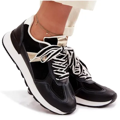 Zdjęcie produktu dla Sneakersy Damskie Z Eko Skóry Czarne Kelira 39