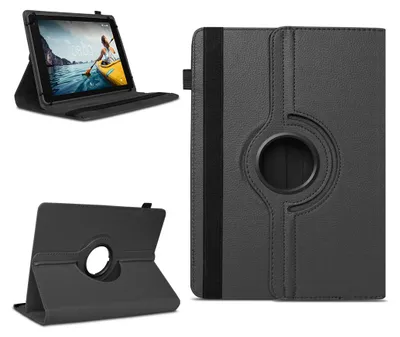 Produktbild von Tablet Tasche für Medion Lifetab P10712 Hülle Schutzhülle Case Cover 360 DrehbarFarben:Schwarz