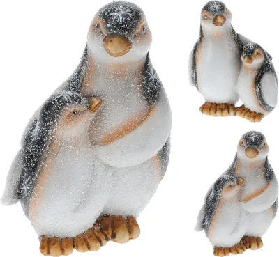 Produktbild von Pinguine Eltern und Kind stehend Weihnachtsdekoration Nampook