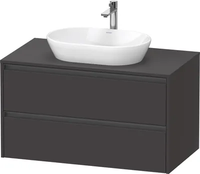 Produktbild von Duravit Ketho.2 Wastafelonderkast 100x55x56,8 cm Supermat Grafiet