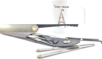 Obrázek produktu pro 15ks zámečnických visacích zámků z nerezové oceli Lock Picks Set Transparent Skill Training
