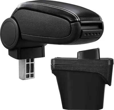 Produktbild von Armlehne Mittelarmlehne Leder Bezug Schwarz / Weiß für Peugeot 308 II 09/2013-