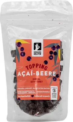 Produktbild von Acai Breeren Würfel, Topping für Müsli, Smoothie-Bowls & Desserts, schwefelfrei, getrocknet, 150g