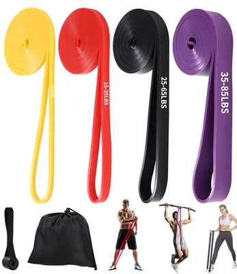 Produktbild von Fitnessbänder 4 Widerstandsübungsbänder Trainingsband für Krafttraining Pilates Widerstandsbänder  Fitness Stretching