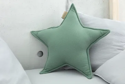 Produktbild von KraftKids Sternkissen Doppelkrepp Grün Jade