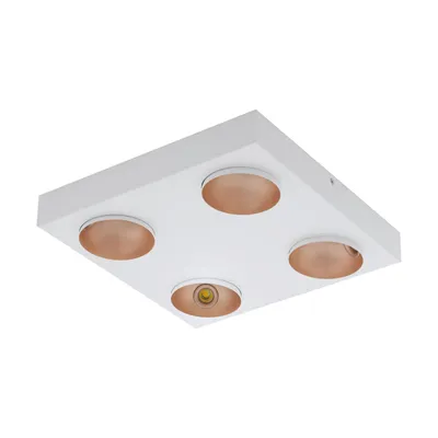 Produktbild von EGLO Ronzano, Strahler Oberflächenbeleuchtung, 4 Glühbirne(n), LED, 1360 lm, 220-240 V, Roségold, Weiß
