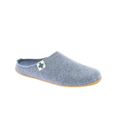 Produktbild von Living Kitzbühel Pantoffel Filz Schweizer Kreuz Media Blue Größe EU 43 Normal