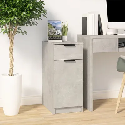 Image de The Living Store Armoire de bureau gris béton 33,5x50x75 cm Bois composite
