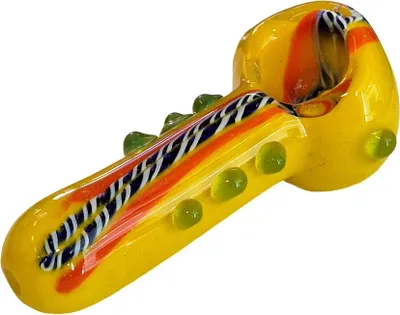 Produktbild von Glaspfeife 10cm Gelb Grün
