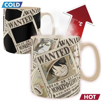 Produktbild von ABYstyle - One Piece Wanted Thermoeffekt  Tasse