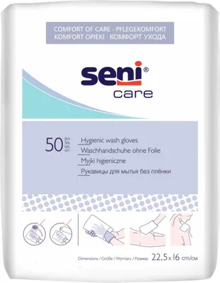 Produktbild von Seni Care Waschhandschuhe unfoliert 12x50 Stück