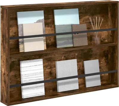 Produktbild von Stabli Magazinregal Geräucherte Eiche 100 x 12 x 70cm Holzwerkstoff - DE583858 - Zeitungsständer