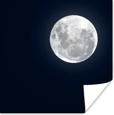 Produktbild von MuchoWow® Poster Mond - Himmel - Nacht 30x30 cm - Wandposter - Printing
