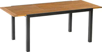 Produktbild von Merxx Gartenmöbel Set Tilos 7tlg., 6 Klappsessel, Ausziehtisch 150 (200) x 90 cm- Aluminium/Akazie