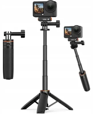 Image de Trépied et perche à selfie 3-en-1 pour GoPro, Insta360, DJI, Xiaomi, SJCAM, VRIG / TP-35