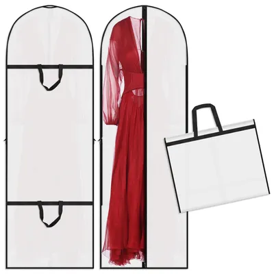 Kleidersack 180 cm mit Reißverschluss, atmungsaktiv, für lange Kleider