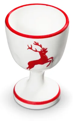 Image de Gmundner Keramik Rubinroter Hirsch, Coquetier (H  7,5cm)