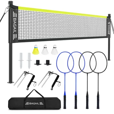 Productafbeelding van Badmintonnetset voor buiten, met anti-verzakkingsliersysteem