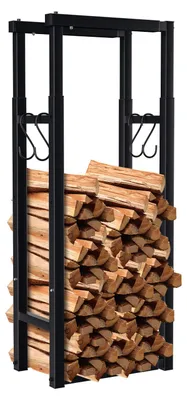Immagine prodotto di Peviasot - Scaffale per legna da ardere, 40-65 cm, in metallo. Porta legna da ardere, scaffale per legna da ardere, porta legna per soggiorno