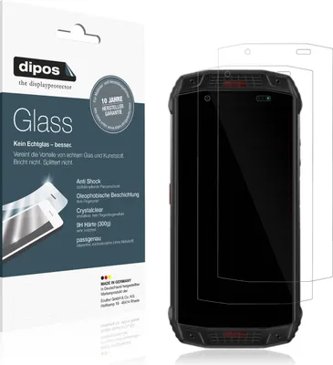 Produktbild von 2x Schutzfolie für Ulefone Armor 15 - Anti-Shock 9H Folie dipos Glass Kunststoffglas