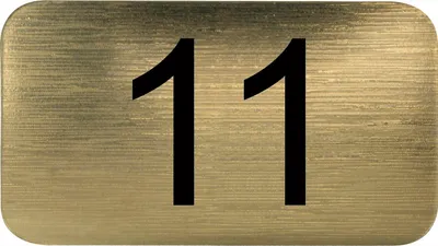 Produktbild von Nummernschild selbstklebend, 35 x 20 mm, Type 11, Kunststoff gold metallic