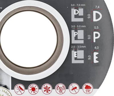Productafbeelding van Zelfklevende D-profielafdichting, bruin, 100 meter, voor ramen en deuren