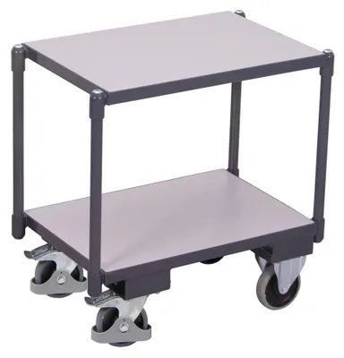 Produktbild von Kistenroller für Eurokästen - elektrisch leitfähig - Traglast 250 kg - 2 Ladeflächen bündig abschließend - 635 x 415 x 675 mm (HxBxT)