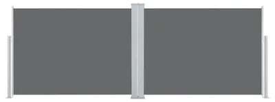 Obrázek produktu pro Boční markýza – výsuvná clona proti větru a slunci – 120 x 1000 cm – vhodná do zahrady, na terasu a dvůr – barva: antracit