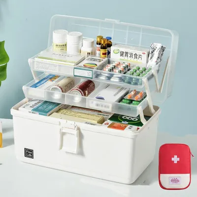 Produktbild von Medizinische Schublade Organizer - 1 Stück - Weiß - 34 x 19 x 23 cm