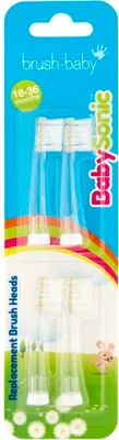Immagine prodotto di Spazzola per bambini BabySonic 4 pezzi trasparente morbida da 18 a 36 mesi bambini