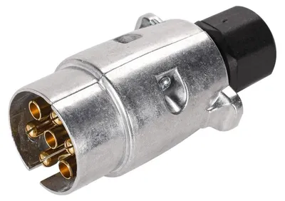 Image de Connecteur électrique pour attelage de remorque, 7 broches, en alliage de métal (aluminium), pour éclairage automobile à 7 voies