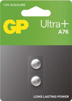 Alkalická knoflíková baterie GP Ultra plus A76F (LR44), 2 ks