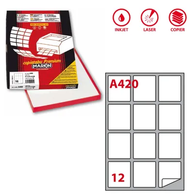 Imagen del producto de Calcomanías adhesivas, tamaño 63,5 x 72 mm, 1200 unidades