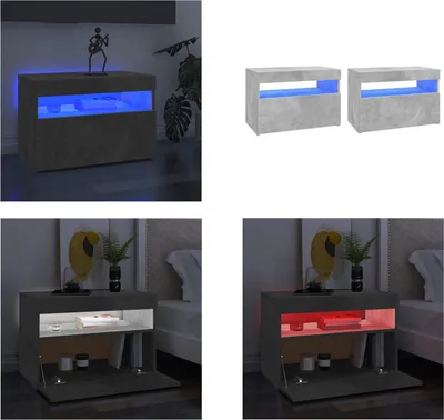Produktbild von vidaXL TV Schränke LED Leuchten 2 Stk. Betongrau 60x35x40 cm - TV-Schrank - TV-Schränke - TV-Schrank Mit LED-Leuchte - TV-Schrank Mit LED-Leuchten