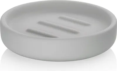 Produktbild von Seifenhalter, Seifenschale, 11,5 cm, Keramik mit Gummibeschichtung, Grau - Kela | Sana