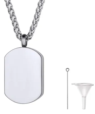 Produktbild von Richsteel Dog Tag Schmuck aus Edelstahl Memorial Urnen Kette mit Gravur Dog Tag