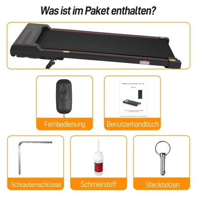 Produktbild von Laufband Laufband für Zuhause mit verstellbarer Steigung, 1–6 km/h 0,65HP, mit LED-Display