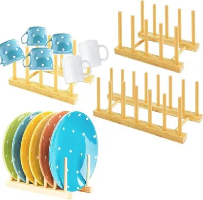 Produktbild von Holz Abtropfgestell für Küchen schränke und Schüsseln