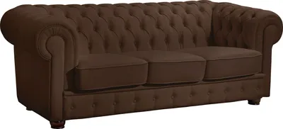Produktbild von Max Winzer Sofa 3-Sitzer Bridgeport - Kunstleder braun - Maße: 200 x 98 x 76 cm