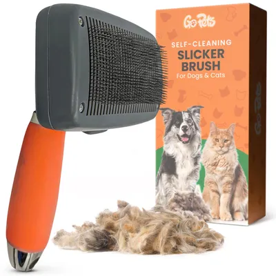 Produktbild von GoPets selbstreinigend Professional Zupfbürste Pflege Kamm für Hunde und Katzen